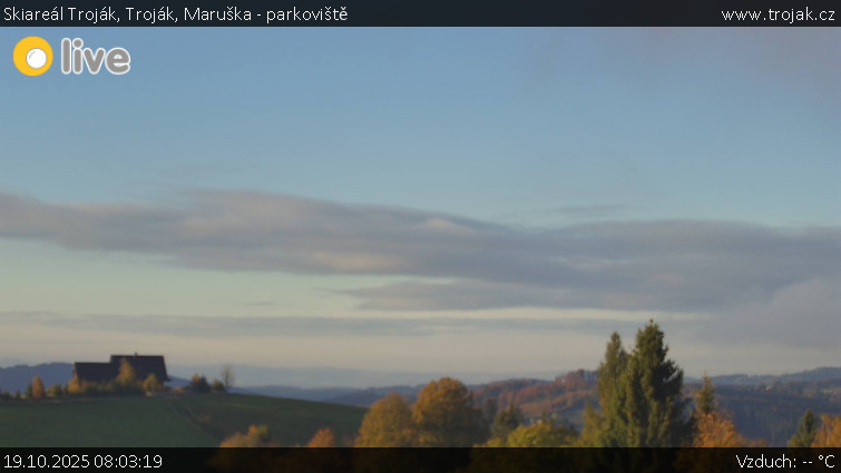 Skiareál Troják - Troják, Maruška - parkoviště - 19.10.2025 v 08:03 Skiareál Troják - Troják, Maruška - parkoviště - 19.10.2025 v 08:03