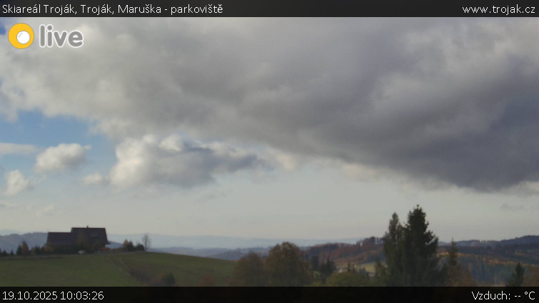 Skiareál Troják - Troják, Maruška - parkoviště - 19.10.2025 v 10:03 Skiareál Troják - Troják, Maruška - parkoviště - 19.10.2025 v 10:03