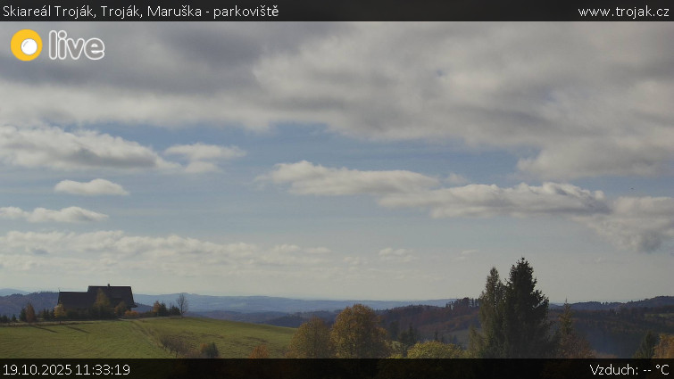 Skiareál Troják - Troják, Maruška - parkoviště - 19.10.2025 v 11:33 Skiareál Troják - Troják, Maruška - parkoviště - 19.10.2025 v 11:33