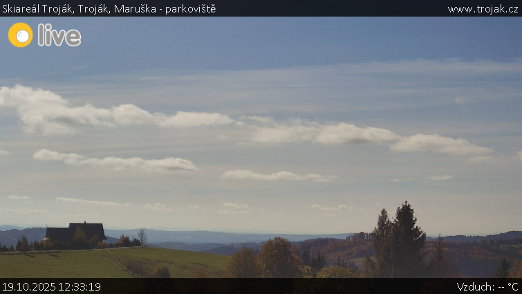 Skiareál Troják - Troják, Maruška - parkoviště - 19.10.2025 v 12:33 Skiareál Troják - Troják, Maruška - parkoviště - 19.10.2025 v 12:33
