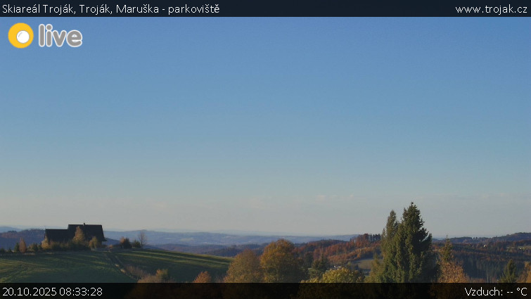 Skiareál Troják - Troják, Maruška - parkoviště - 20.10.2025 v 08:33 Skiareál Troják - Troják, Maruška - parkoviště - 20.10.2025 v 08:33