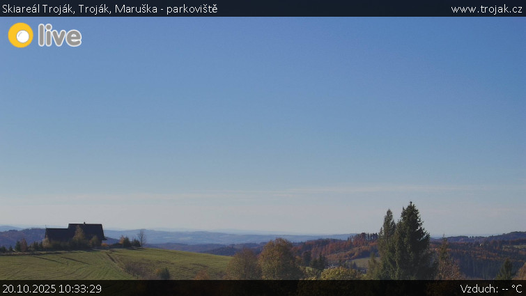 Skiareál Troják - Troják, Maruška - parkoviště - 20.10.2025 v 10:33 Skiareál Troják - Troják, Maruška - parkoviště - 20.10.2025 v 10:33