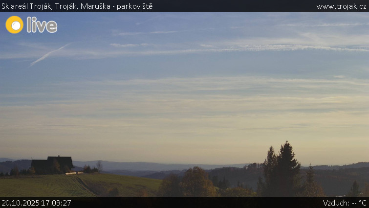 Skiareál Troják - Troják, Maruška - parkoviště - 20.10.2025 v 17:03 Skiareál Troják - Troják, Maruška - parkoviště - 20.10.2025 v 17:03