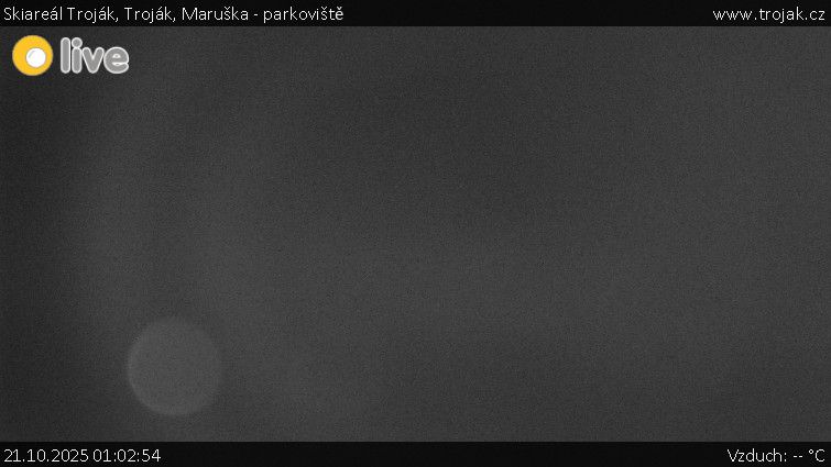 Skiareál Troják - Troják, Maruška - parkoviště - 21.10.2025 v 01:02 Skiareál Troják - Troják, Maruška - parkoviště - 21.10.2025 v 01:02