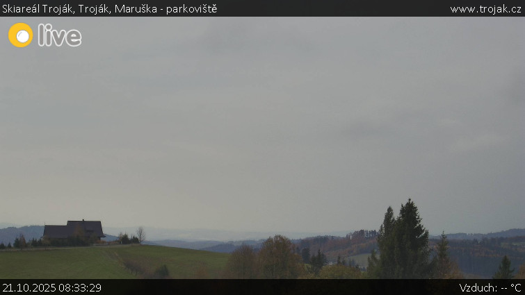 Skiareál Troják - Troják, Maruška - parkoviště - 21.10.2025 v 08:33 Skiareál Troják - Troják, Maruška - parkoviště - 21.10.2025 v 08:33