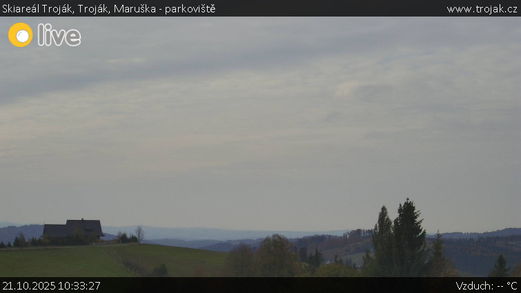 Skiareál Troják - Troják, Maruška - parkoviště - 21.10.2025 v 10:33 Skiareál Troják - Troják, Maruška - parkoviště - 21.10.2025 v 10:33