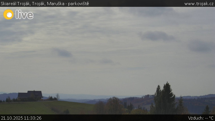 Skiareál Troják - Troják, Maruška - parkoviště - 21.10.2025 v 11:33 Skiareál Troják - Troják, Maruška - parkoviště - 21.10.2025 v 11:33