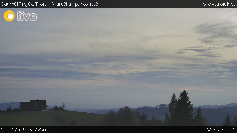 Skiareál Troják - Troják, Maruška - parkoviště - 21.10.2025 v 16:33 Skiareál Troják - Troják, Maruška - parkoviště - 21.10.2025 v 16:33