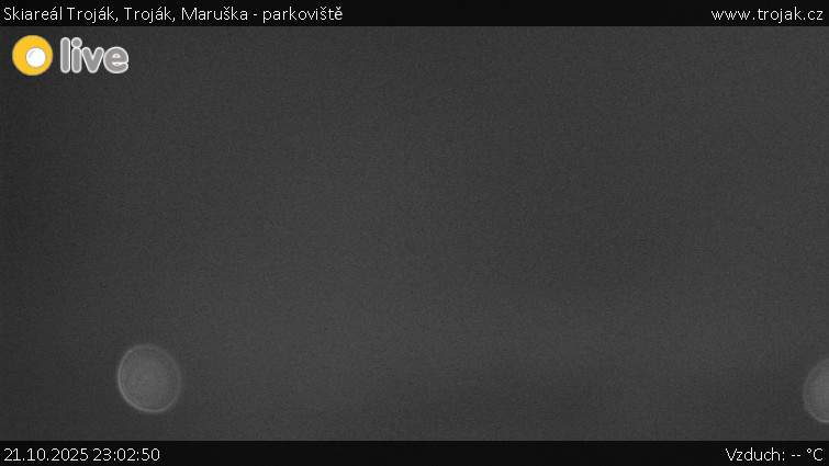 Skiareál Troják - Troják, Maruška - parkoviště - 21.10.2025 v 23:02 Skiareál Troják - Troják, Maruška - parkoviště - 21.10.2025 v 23:02