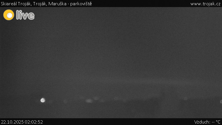 Skiareál Troják - Troják, Maruška - parkoviště - 22.10.2025 v 02:02 Skiareál Troják - Troják, Maruška - parkoviště - 22.10.2025 v 02:02
