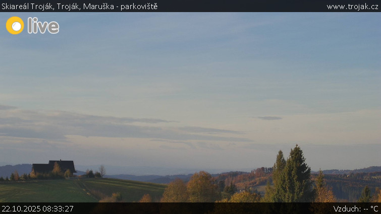 Skiareál Troják - Troják, Maruška - parkoviště - 22.10.2025 v 08:33 Skiareál Troják - Troják, Maruška - parkoviště - 22.10.2025 v 08:33