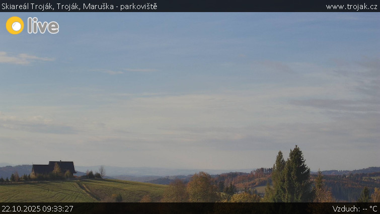 Skiareál Troják - Troják, Maruška - parkoviště - 22.10.2025 v 09:33 Skiareál Troják - Troják, Maruška - parkoviště - 22.10.2025 v 09:33