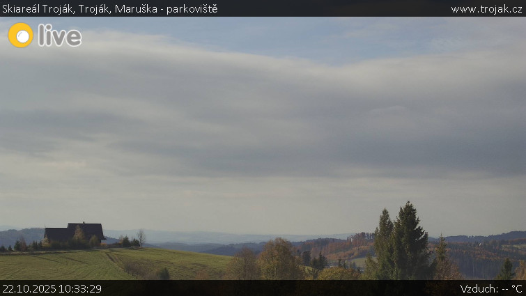 Skiareál Troják - Troják, Maruška - parkoviště - 22.10.2025 v 10:33 Skiareál Troják - Troják, Maruška - parkoviště - 22.10.2025 v 10:33