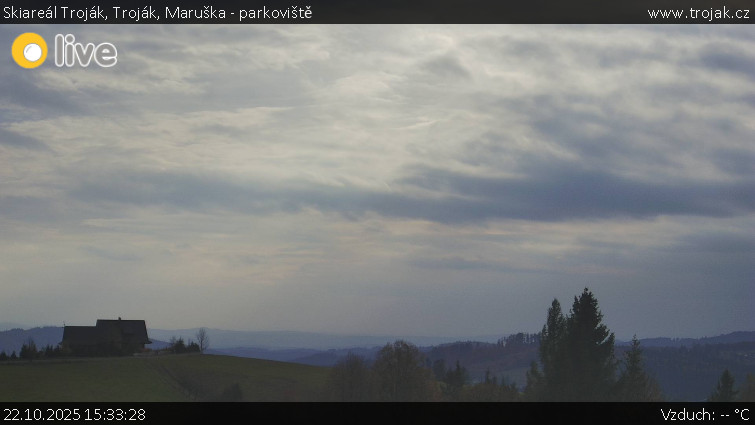 Skiareál Troják - Troják, Maruška - parkoviště - 22.10.2025 v 15:33 Skiareál Troják - Troják, Maruška - parkoviště - 22.10.2025 v 15:33