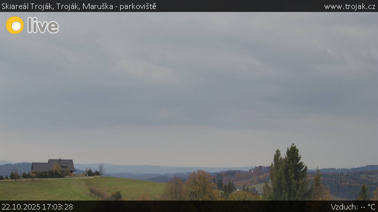 Skiareál Troják - Troják, Maruška - parkoviště - 22.10.2025 v 17:03 Skiareál Troják - Troják, Maruška - parkoviště - 22.10.2025 v 17:03