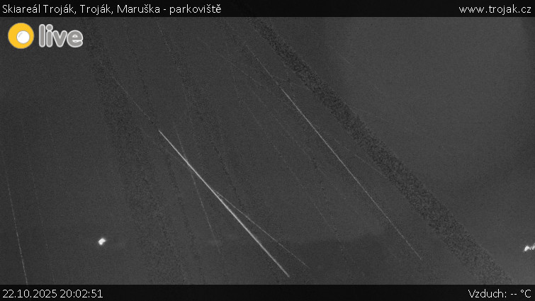 Skiareál Troják - Troják, Maruška - parkoviště - 22.10.2025 v 20:02 Skiareál Troják - Troják, Maruška - parkoviště - 22.10.2025 v 20:02