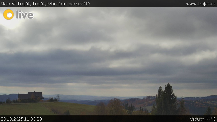 Skiareál Troják - Troják, Maruška - parkoviště - 23.10.2025 v 11:33 Skiareál Troják - Troják, Maruška - parkoviště - 23.10.2025 v 11:33