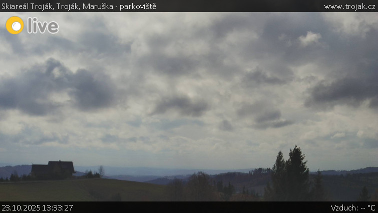 Skiareál Troják - Troják, Maruška - parkoviště - 23.10.2025 v 13:33 Skiareál Troják - Troják, Maruška - parkoviště - 23.10.2025 v 13:33
