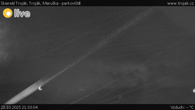 Skiareál Troják - Troják, Maruška - parkoviště - 23.10.2025 v 21:33 Skiareál Troják - Troják, Maruška - parkoviště - 23.10.2025 v 21:33