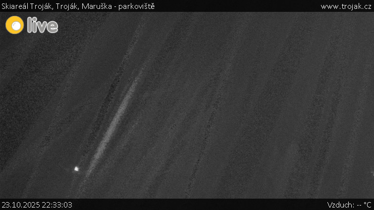 Skiareál Troják - Troják, Maruška - parkoviště - 23.10.2025 v 22:33 Skiareál Troják - Troják, Maruška - parkoviště - 23.10.2025 v 22:33