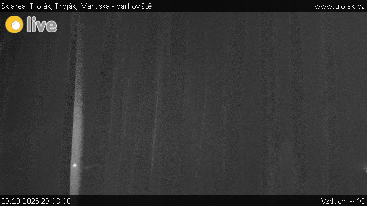 Skiareál Troják - Troják, Maruška - parkoviště - 23.10.2025 v 23:03 Skiareál Troják - Troják, Maruška - parkoviště - 23.10.2025 v 23:03