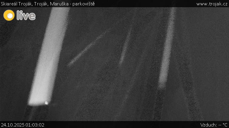 Skiareál Troják - Troják, Maruška - parkoviště - 24.10.2025 v 01:03 Skiareál Troják - Troják, Maruška - parkoviště - 24.10.2025 v 01:03