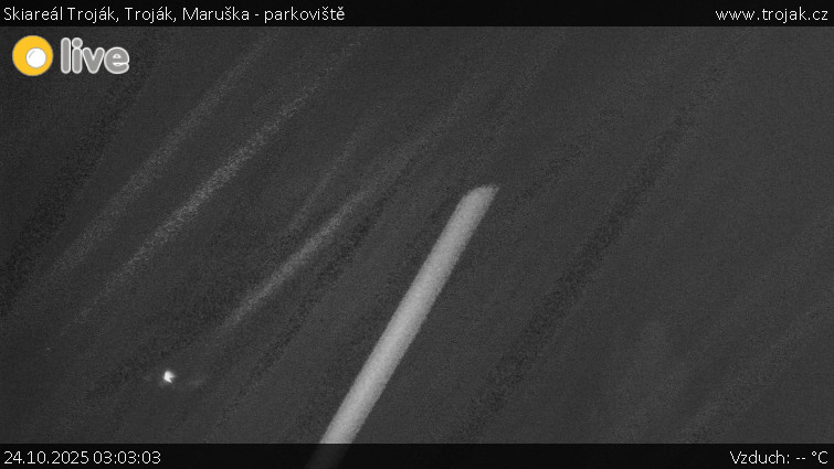 Skiareál Troják - Troják, Maruška - parkoviště - 24.10.2025 v 03:03 Skiareál Troják - Troják, Maruška - parkoviště - 24.10.2025 v 03:03