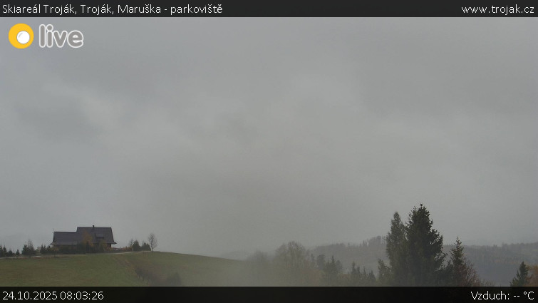 Skiareál Troják - Troják, Maruška - parkoviště - 24.10.2025 v 08:03 Skiareál Troják - Troják, Maruška - parkoviště - 24.10.2025 v 08:03