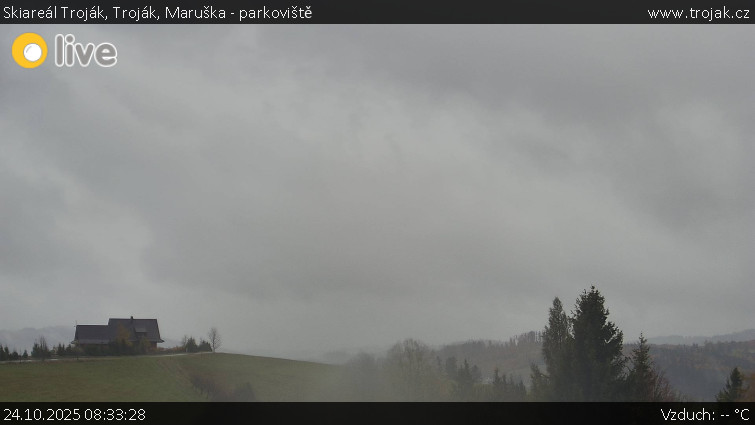Skiareál Troják - Troják, Maruška - parkoviště - 24.10.2025 v 08:33 Skiareál Troják - Troják, Maruška - parkoviště - 24.10.2025 v 08:33