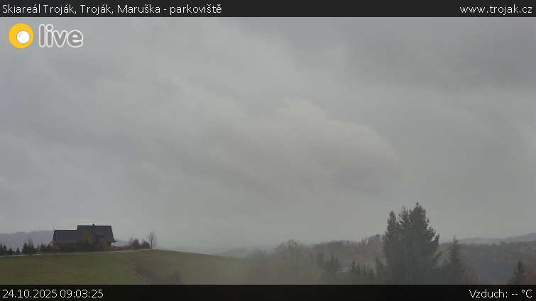 Skiareál Troják - Troják, Maruška - parkoviště - 24.10.2025 v 09:03 Skiareál Troják - Troják, Maruška - parkoviště - 24.10.2025 v 09:03