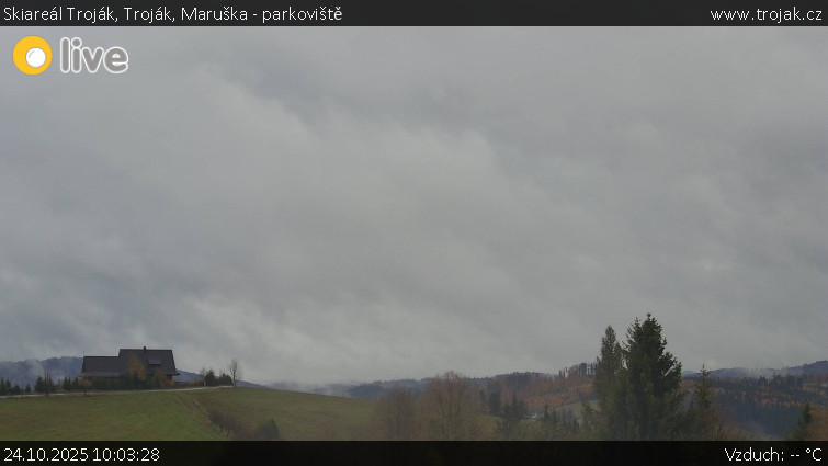Skiareál Troják - Troják, Maruška - parkoviště - 24.10.2025 v 10:03 Skiareál Troják - Troják, Maruška - parkoviště - 24.10.2025 v 10:03