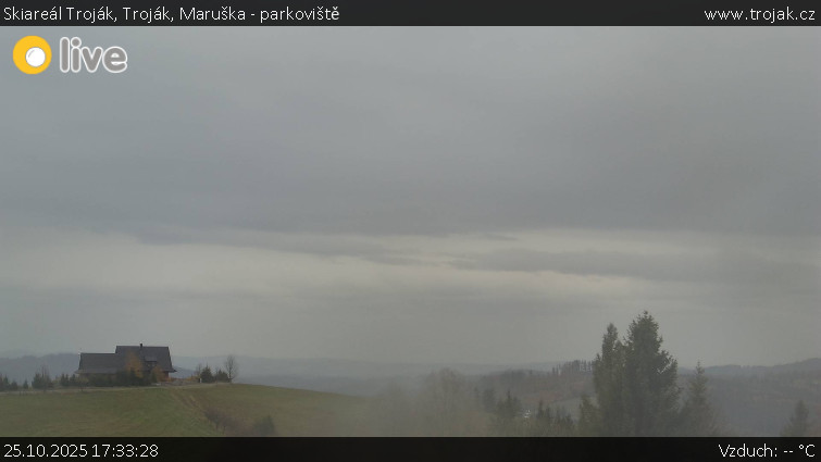 Skiareál Troják - Troják, Maruška - parkoviště - 25.10.2025 v 17:33 Skiareál Troják - Troják, Maruška - parkoviště - 25.10.2025 v 17:33