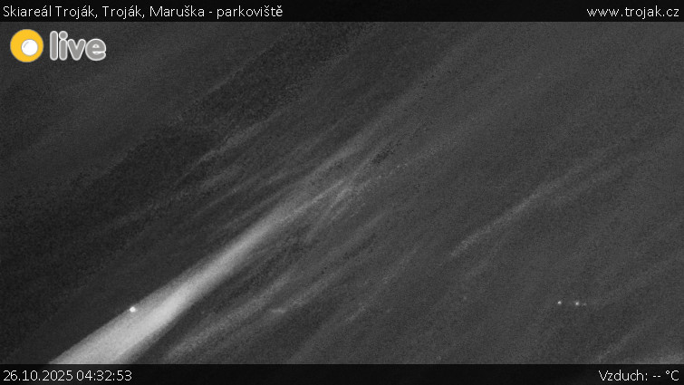 Skiareál Troják - Troják, Maruška - parkoviště - 26.10.2025 v 04:32 Skiareál Troják - Troják, Maruška - parkoviště - 26.10.2025 v 04:32