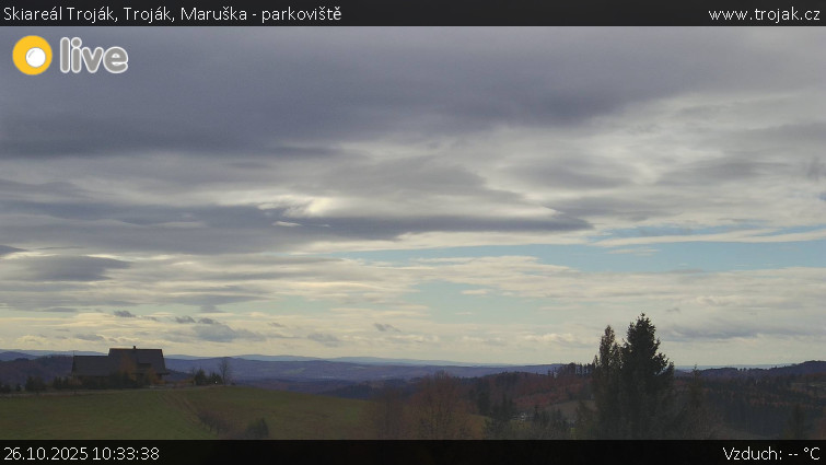Skiareál Troják - Troják, Maruška - parkoviště - 26.10.2025 v 10:33 Skiareál Troják - Troják, Maruška - parkoviště - 26.10.2025 v 10:33