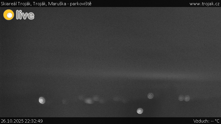 Skiareál Troják - Troják, Maruška - parkoviště - 26.10.2025 v 22:32 Skiareál Troják - Troják, Maruška - parkoviště - 26.10.2025 v 22:32