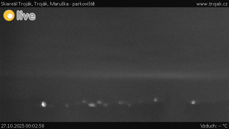 Skiareál Troják - Troják, Maruška - parkoviště - 27.10.2025 v 00:02 Skiareál Troják - Troják, Maruška - parkoviště - 27.10.2025 v 00:02