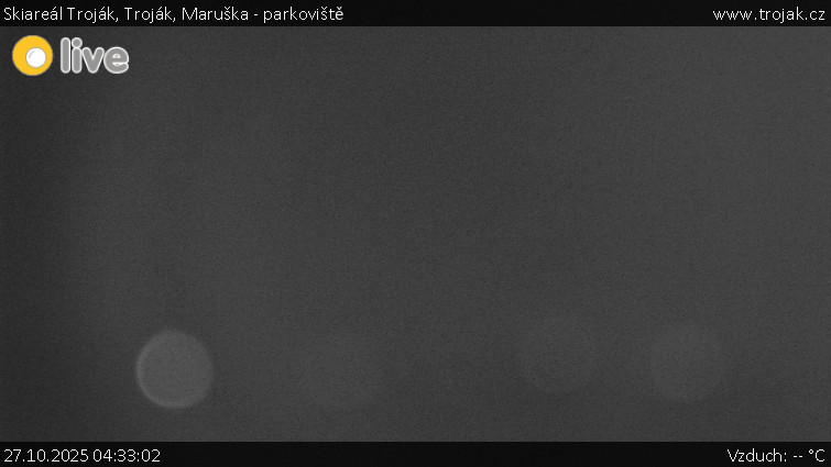 Skiareál Troják - Troják, Maruška - parkoviště - 27.10.2025 v 04:33 Skiareál Troják - Troják, Maruška - parkoviště - 27.10.2025 v 04:33