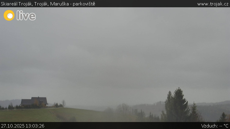 Skiareál Troják - Troják, Maruška - parkoviště - 27.10.2025 v 13:03 Skiareál Troják - Troják, Maruška - parkoviště - 27.10.2025 v 13:03
