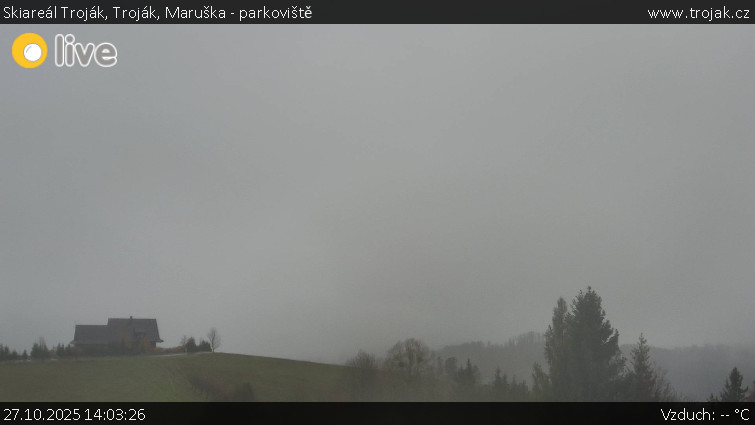 Skiareál Troják - Troják, Maruška - parkoviště - 27.10.2025 v 14:03 Skiareál Troják - Troják, Maruška - parkoviště - 27.10.2025 v 14:03