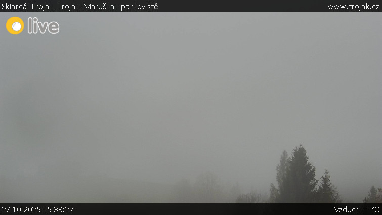 Skiareál Troják - Troják, Maruška - parkoviště - 27.10.2025 v 15:33 Skiareál Troják - Troják, Maruška - parkoviště - 27.10.2025 v 15:33