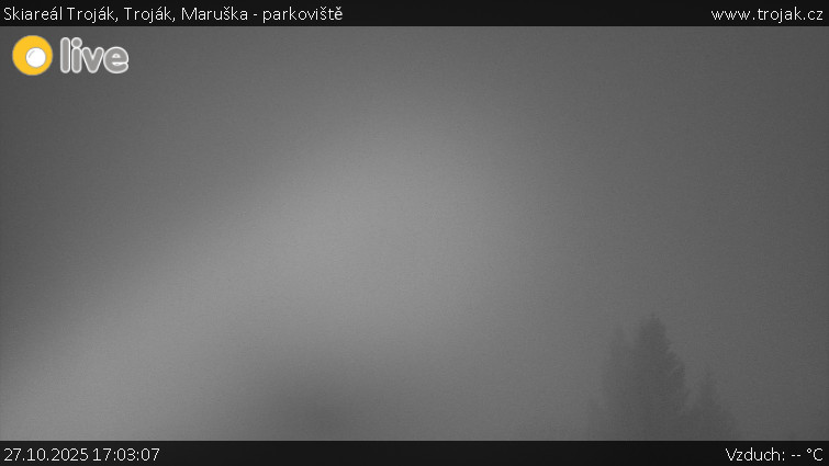 Skiareál Troják - Troják, Maruška - parkoviště - 27.10.2025 v 17:03 Skiareál Troják - Troják, Maruška - parkoviště - 27.10.2025 v 17:03