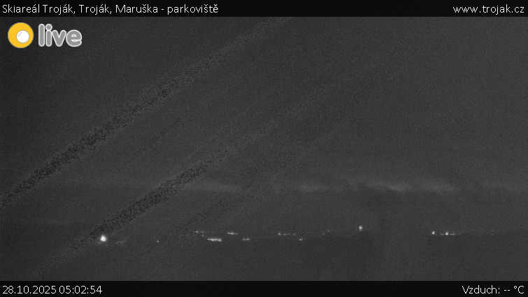 Skiareál Troják - Troják, Maruška - parkoviště - 28.10.2025 v 05:02 Skiareál Troják - Troják, Maruška - parkoviště - 28.10.2025 v 05:02