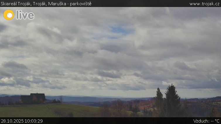 Skiareál Troják - Troják, Maruška - parkoviště - 28.10.2025 v 10:03 Skiareál Troják - Troják, Maruška - parkoviště - 28.10.2025 v 10:03