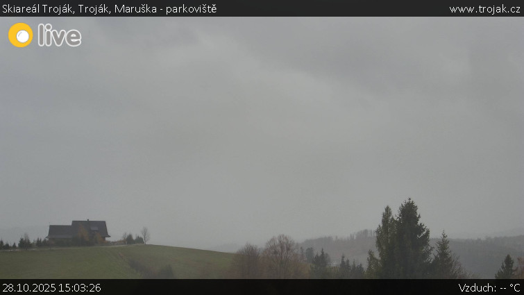 Skiareál Troják - Troják, Maruška - parkoviště - 28.10.2025 v 15:03 Skiareál Troják - Troják, Maruška - parkoviště - 28.10.2025 v 15:03
