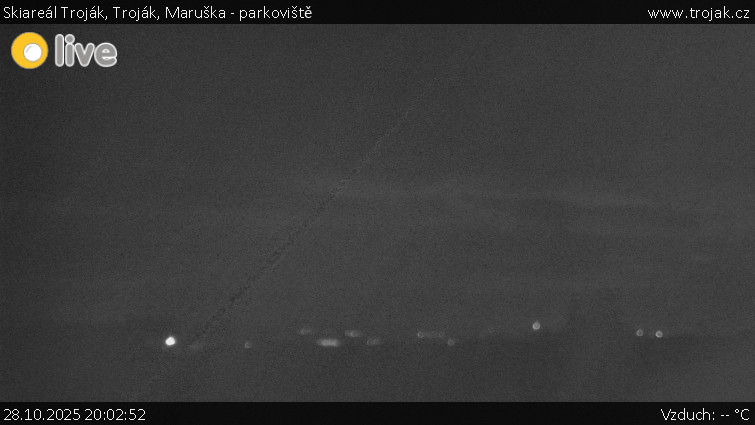 Skiareál Troják - Troják, Maruška - parkoviště - 28.10.2025 v 20:02 Skiareál Troják - Troják, Maruška - parkoviště - 28.10.2025 v 20:02