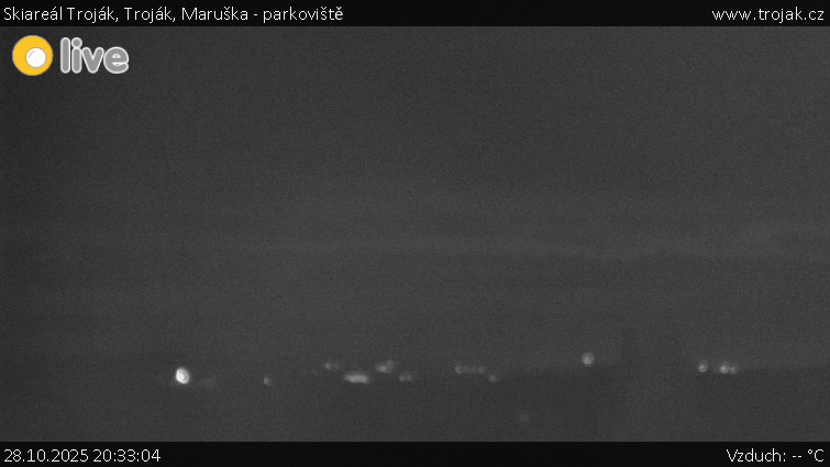 Skiareál Troják - Troják, Maruška - parkoviště - 28.10.2025 v 20:33 Skiareál Troják - Troják, Maruška - parkoviště - 28.10.2025 v 20:33