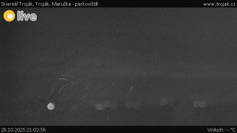 Skiareál Troják - Troják, Maruška - parkoviště - 28.10.2025 v 21:02 Skiareál Troják - Troják, Maruška - parkoviště - 28.10.2025 v 21:02