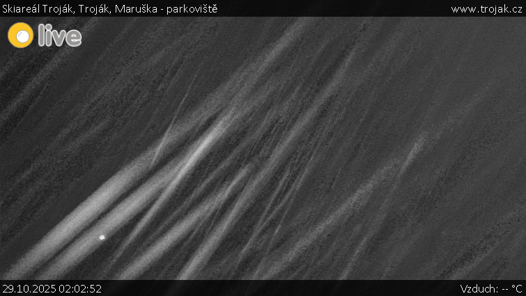 Skiareál Troják - Troják, Maruška - parkoviště - 29.10.2025 v 02:02 Skiareál Troják - Troják, Maruška - parkoviště - 29.10.2025 v 02:02