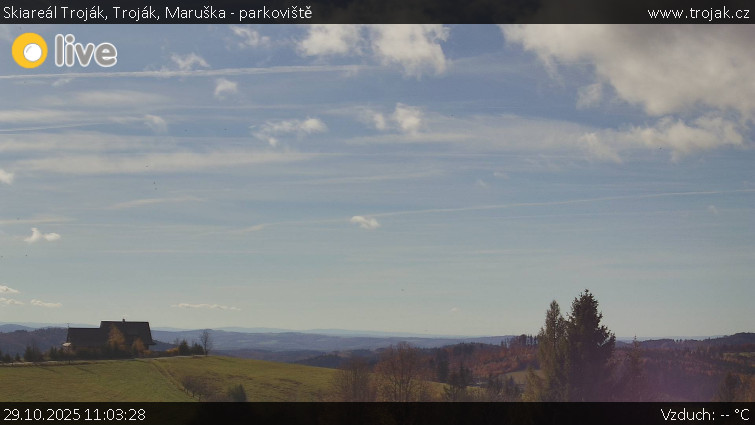 Skiareál Troják - Troják, Maruška - parkoviště - 29.10.2025 v 11:03 Skiareál Troják - Troják, Maruška - parkoviště - 29.10.2025 v 11:03