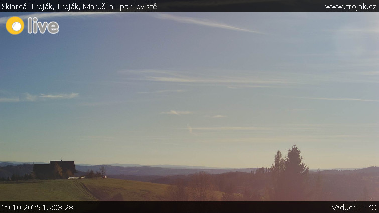 Skiareál Troják - Troják, Maruška - parkoviště - 29.10.2025 v 15:03 Skiareál Troják - Troják, Maruška - parkoviště - 29.10.2025 v 15:03